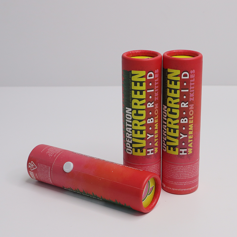 Cartuccia per penna vaporizzatore CBD in cartone cilindrico personalizzato Imballaggio Fornitore di tubi e scatole resistenti ai bambini