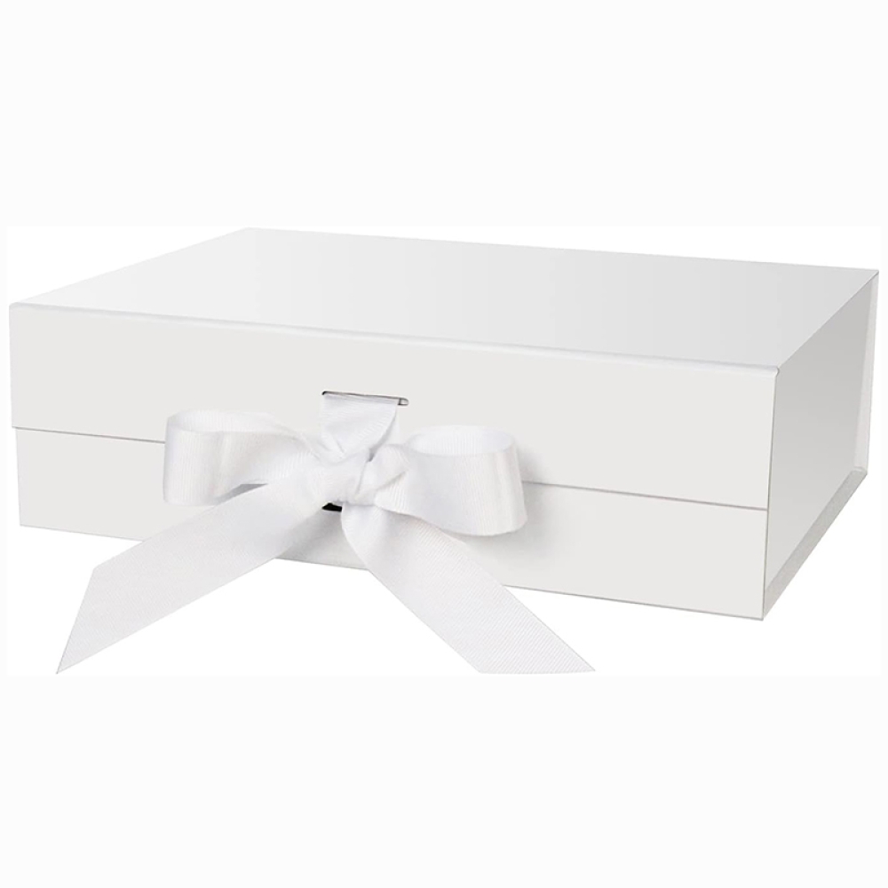 Gift Collapsible Paper Box with Lid for Presents, gift paper box with  Ribbon and Magnetic Closure