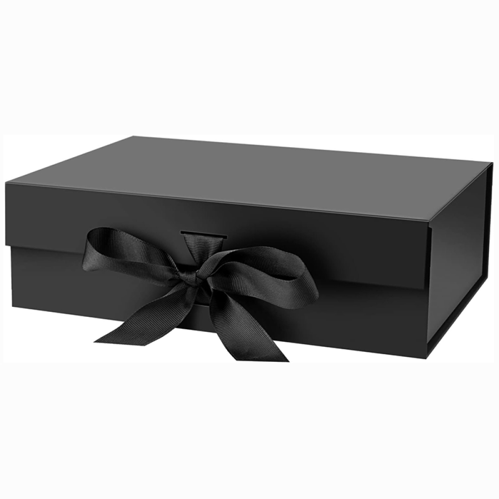 Gift Collapsible Paper Box with Lid for Presents, gift paper box with  Ribbon and Magnetic Closure