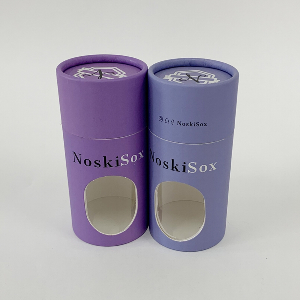 Custom gift Cylinder Cardboard paper tubes with clear transparent PVC window for gift items