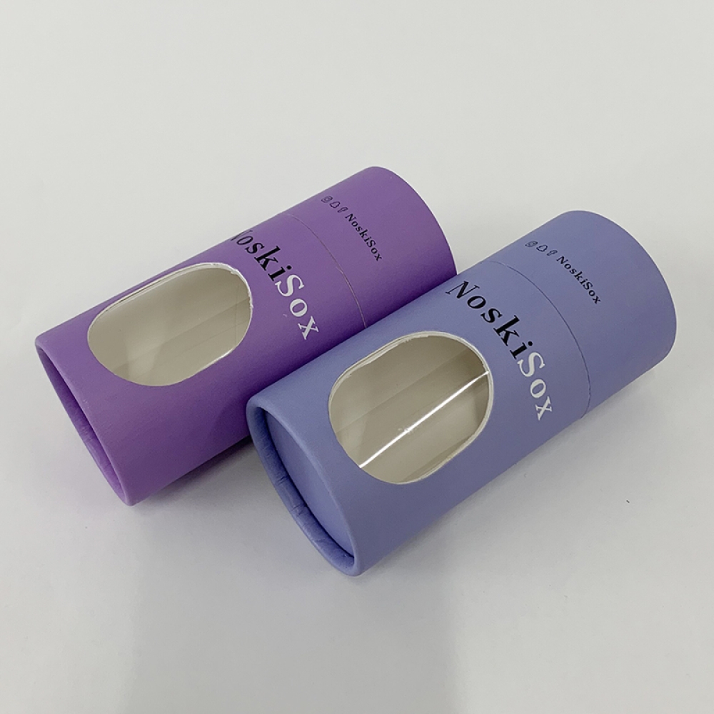 Custom gift Cylinder Cardboard paper tubes with clear transparent PVC window for gift items