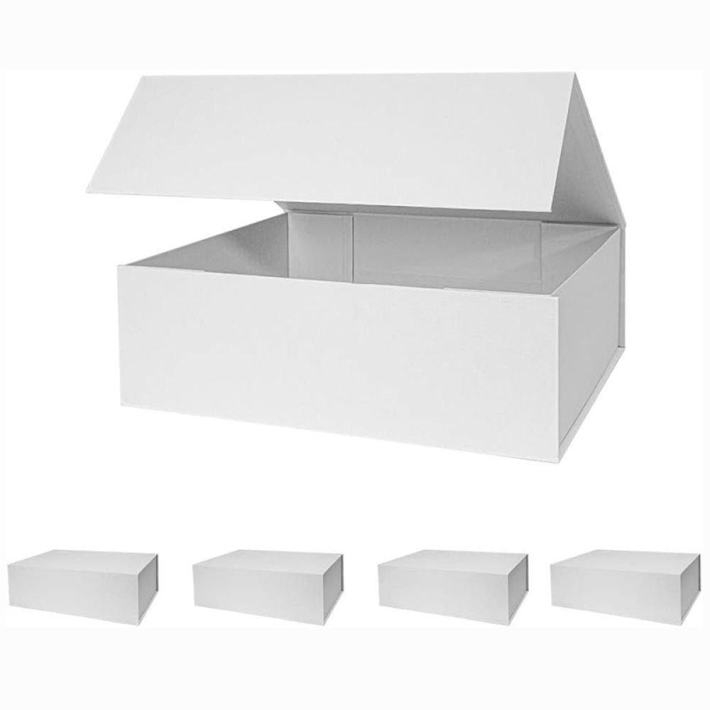 Custom Collapsible cardboard Magnetic Closure Paper Box Packaging for birthday, gift, painting.