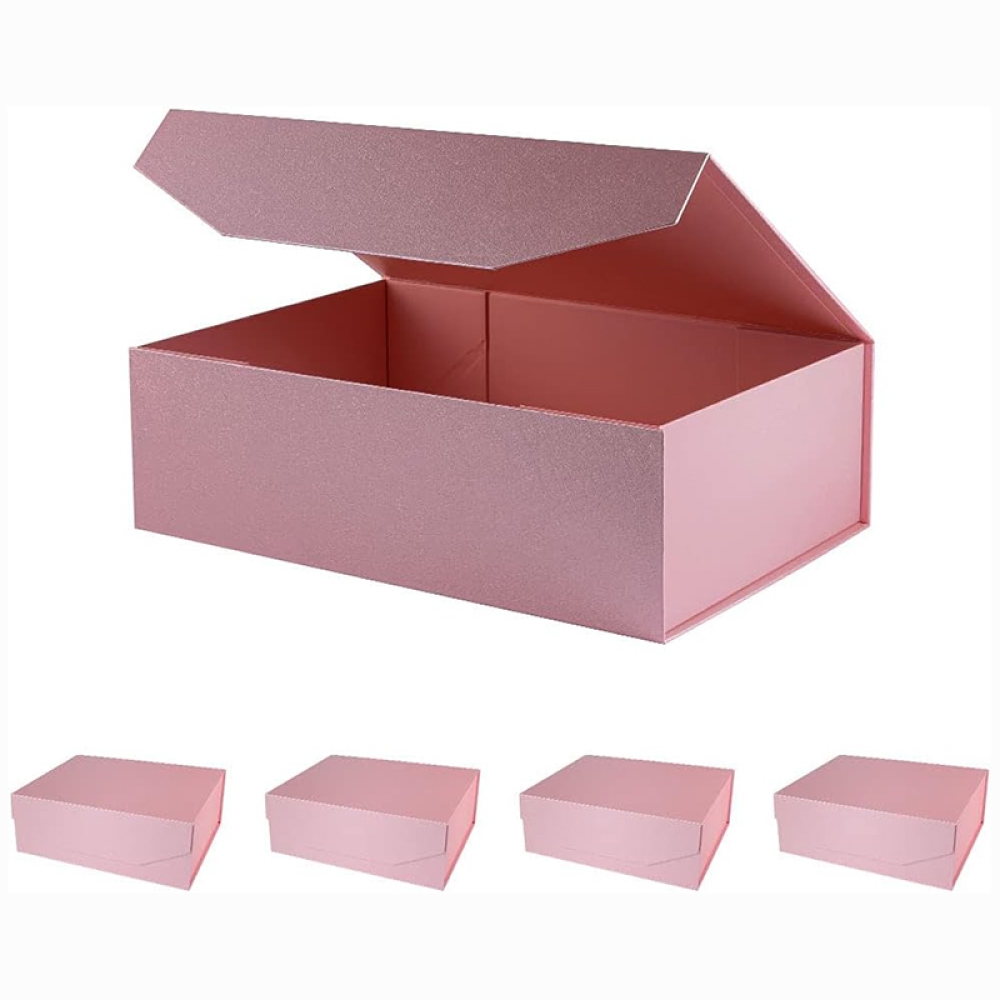 Custom Collapsible cardboard Magnetic Closure Paper Box Packaging for birthday, gift, painting.