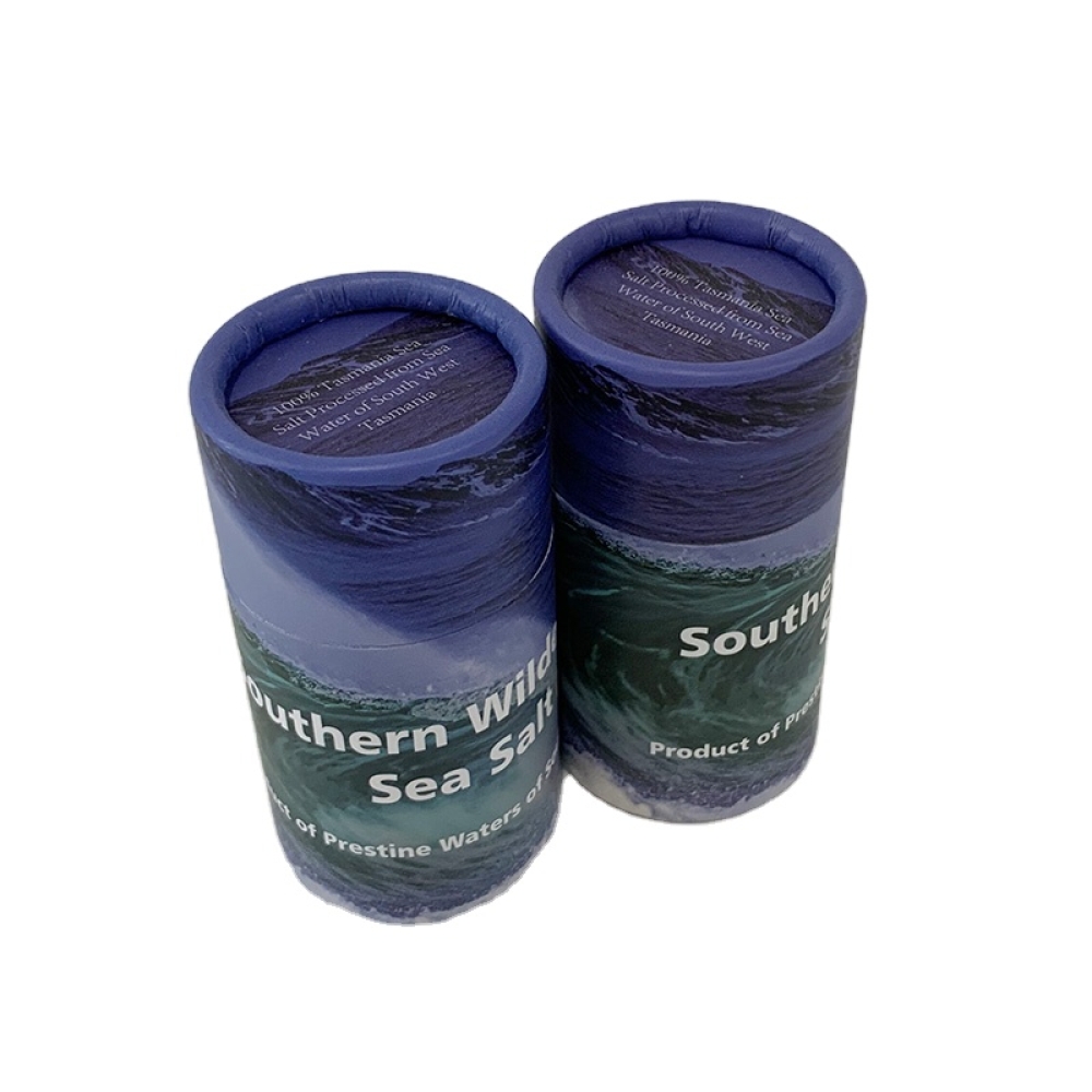 Custom Eco Biodegradable Cardboard Empty Powder shift Food Kraft tube box Powder Spice Salt Packaging Paper Tube With Top Shaker
