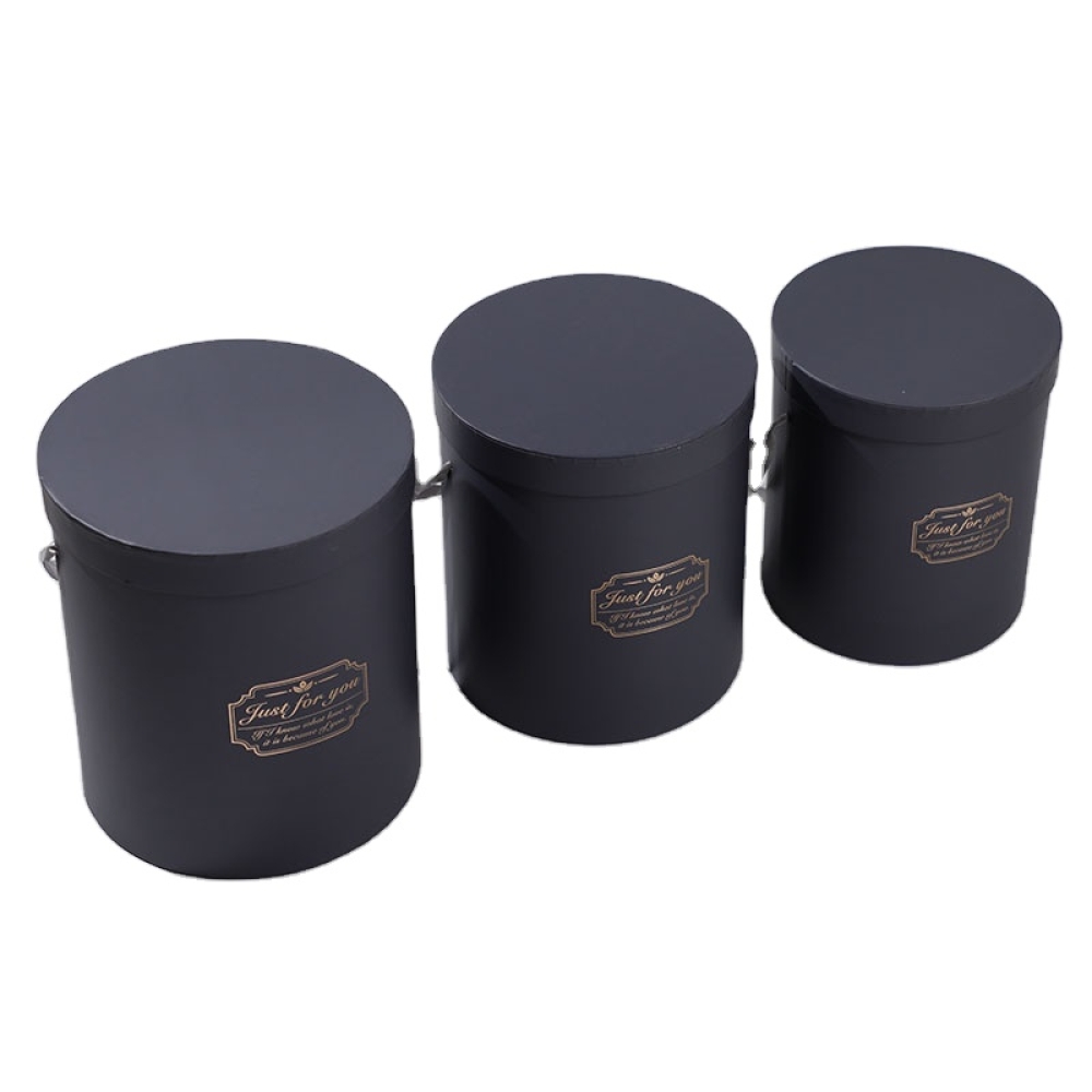 Customized Big Size Flower Cylinder cardboard Box with Round hat Gift tube box Packaging for weddings decoration
