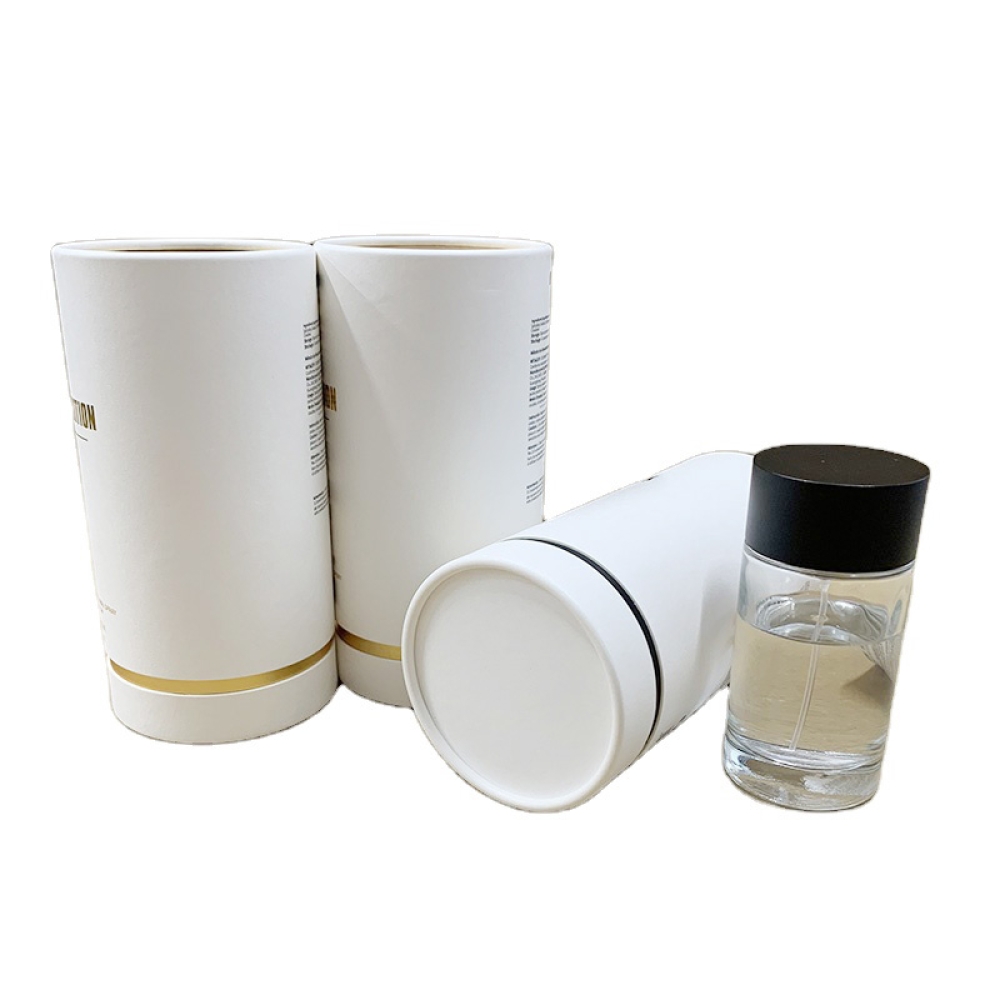 Custom luxury cardboard perfume spray bottle paper tube packaging gift fragrance paper box