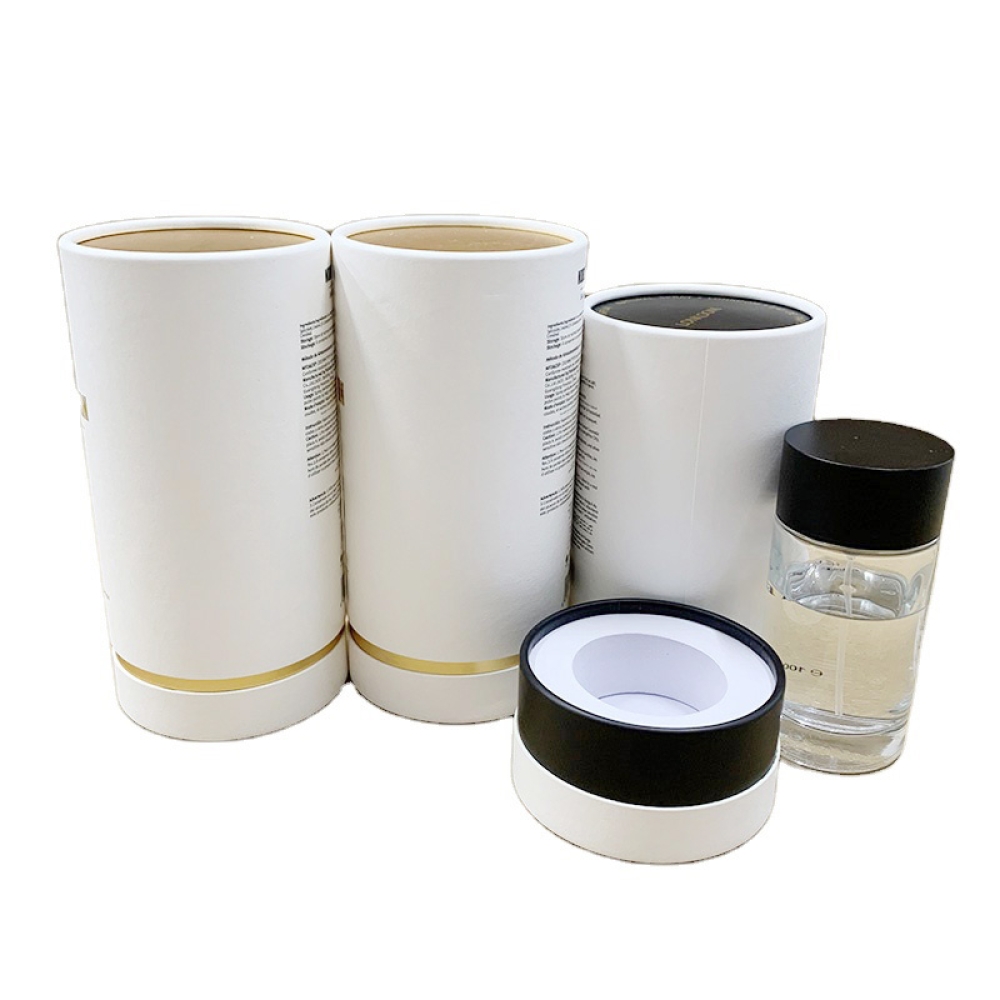 Custom luxury cardboard perfume spray bottle paper tube packaging gift fragrance paper box