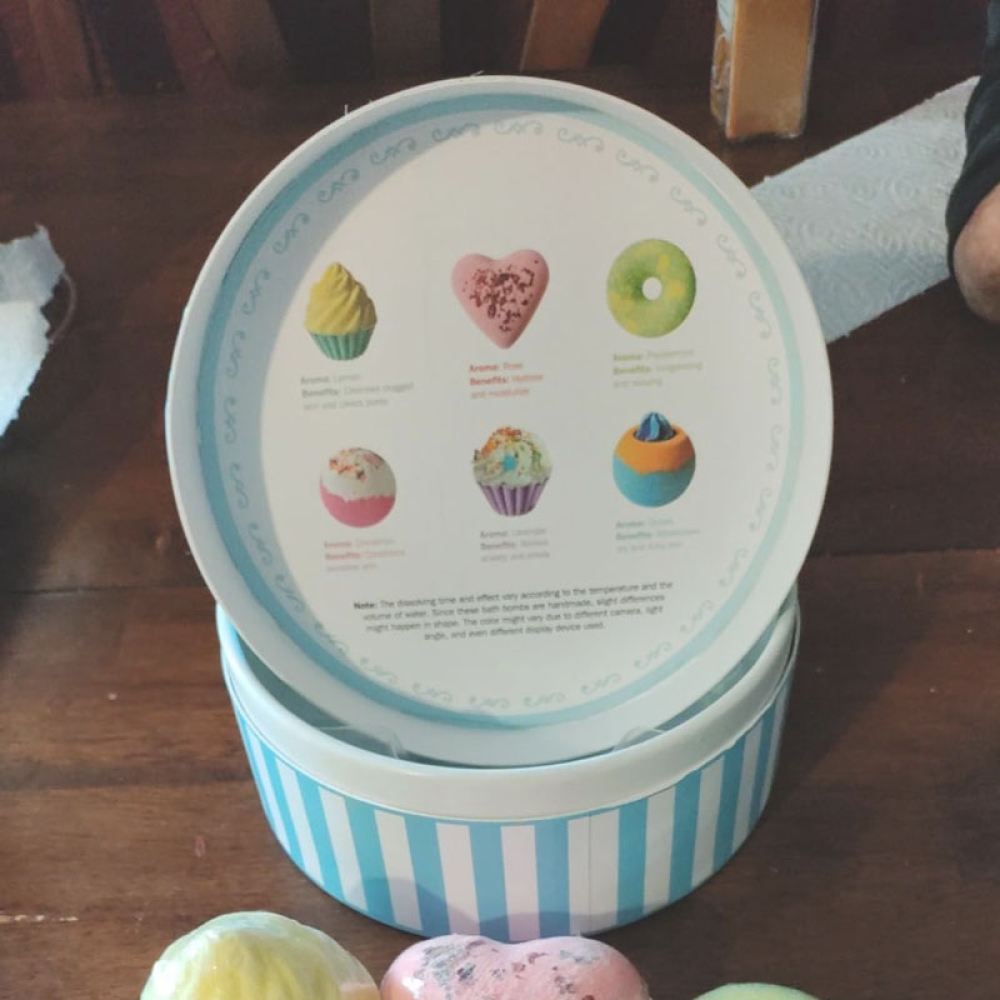 Custom scented bath bombs paper tube packaging handmade soap gift cylinder box