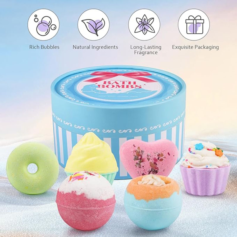 Custom scented bath bombs paper tube packaging handmade soap gift cylinder box