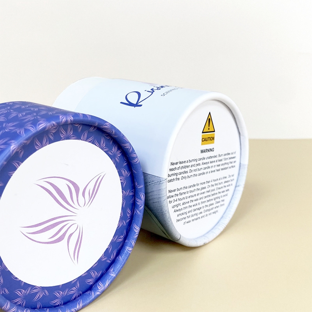 Custom luxury scented candle paper tube packaging gift cylinder box factory